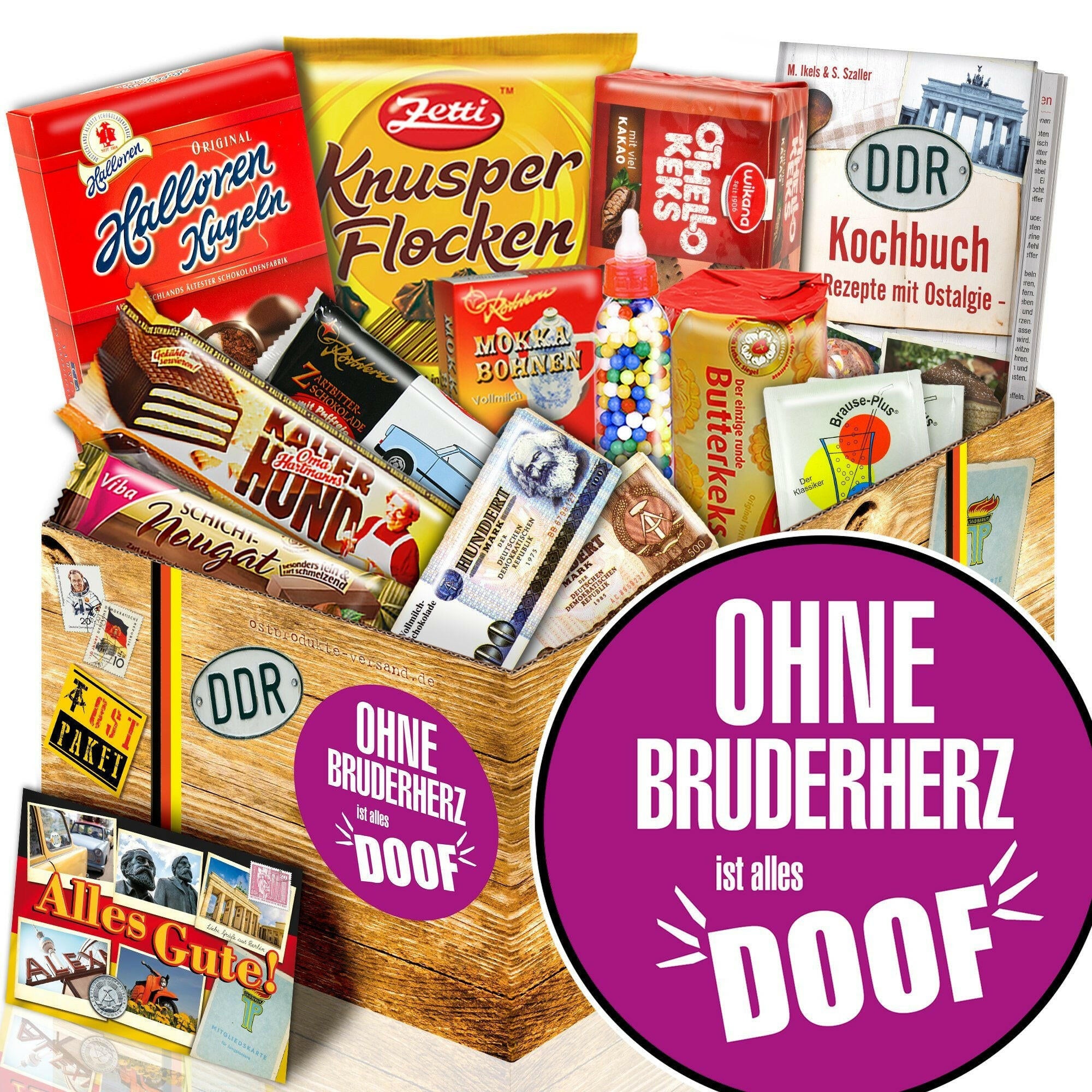 Ohne Bruderherz - Süßigkeiten Set DDR L - Ossiladen I Ostprodukte Versand