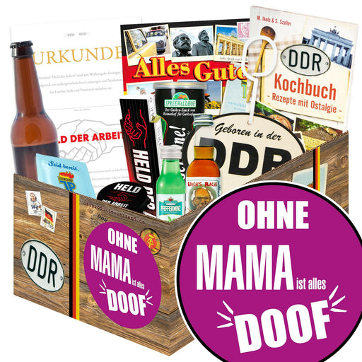 Ohne Mama ist alles doof - Geschenkset Ostpaket "Männer Box" - Ossiladen I Ostprodukte Versand