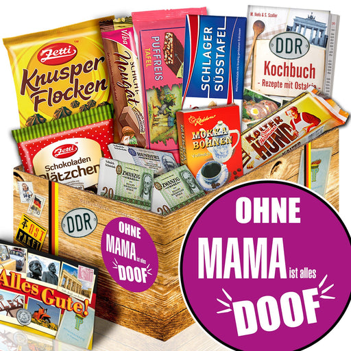 Ohne Mama ist alles doof - Geschenkset Ostpaket "Schokoladenbox M" - Ossiladen I Ostprodukte Versand
