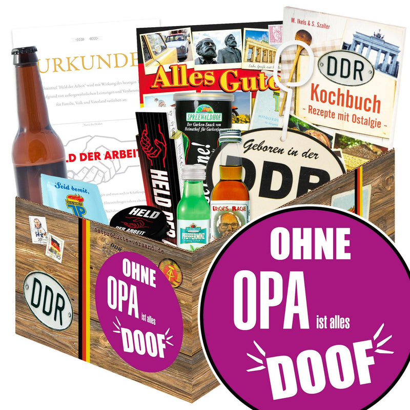 Ohne Opa ist alles doof - Geschenkset Ostpaket "Männer Box" - Ossiladen I Ostprodukte Versand
