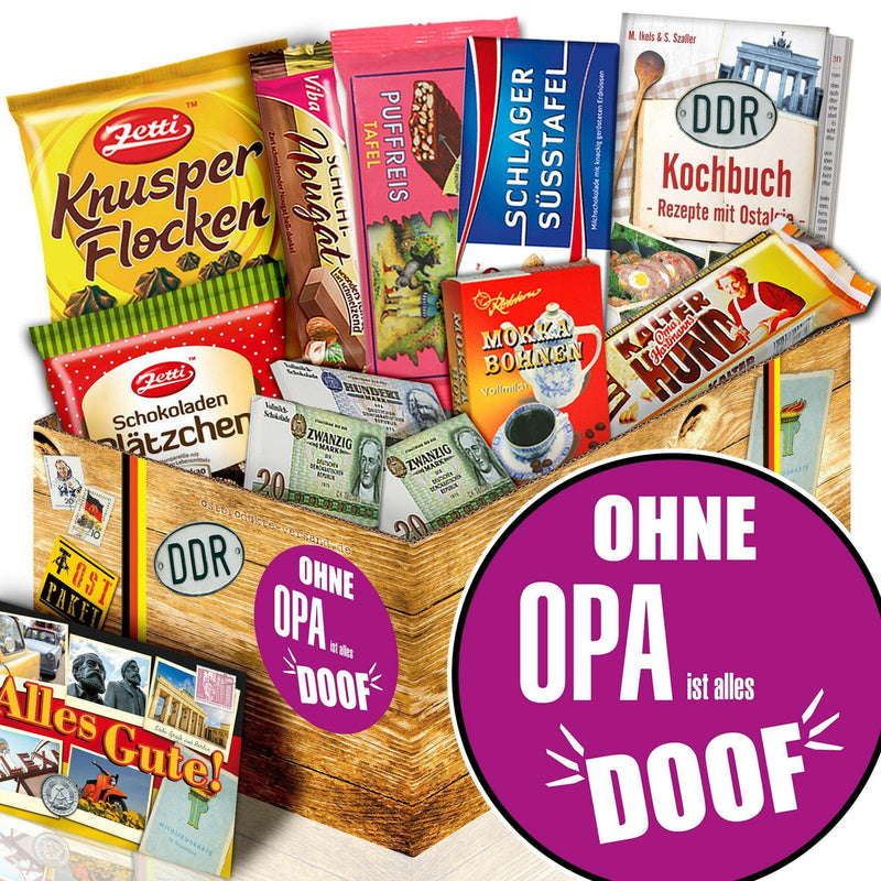 Ohne Opa ist alles doof - Geschenkset Ostpaket "Schokoladenbox M" - Ossiladen I Ostprodukte Versand