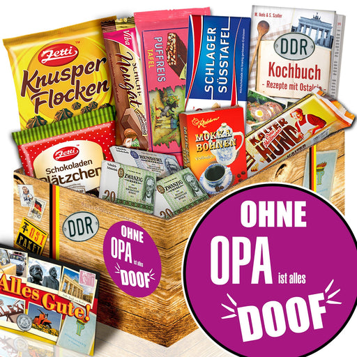 Ohne Opa ist alles doof - Geschenkset Ostpaket "Schokoladenbox M" - Ossiladen I Ostprodukte Versand