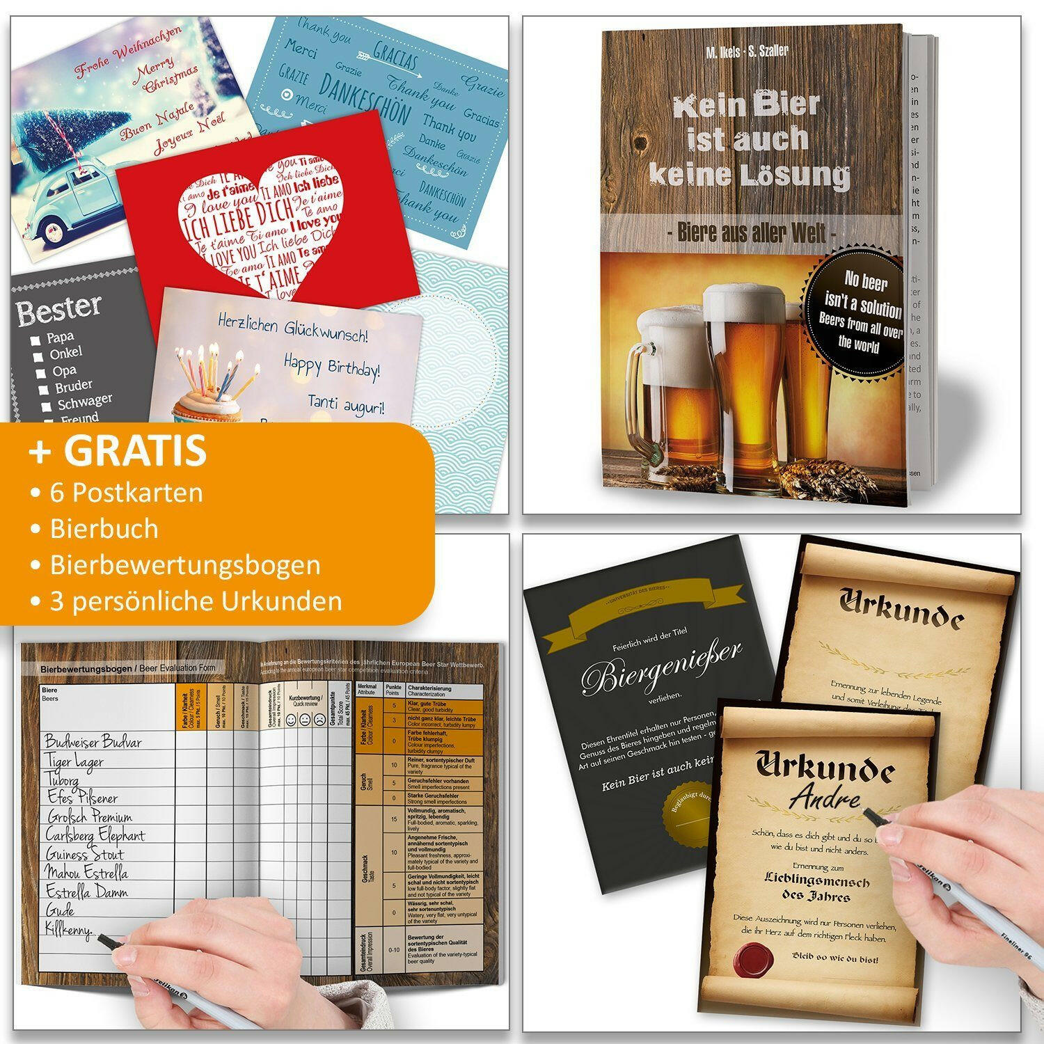 Ohne Papa ist alles doof - Geschenkbox "Ostbiere" 9er Set - Ossiladen I Ostprodukte Versand