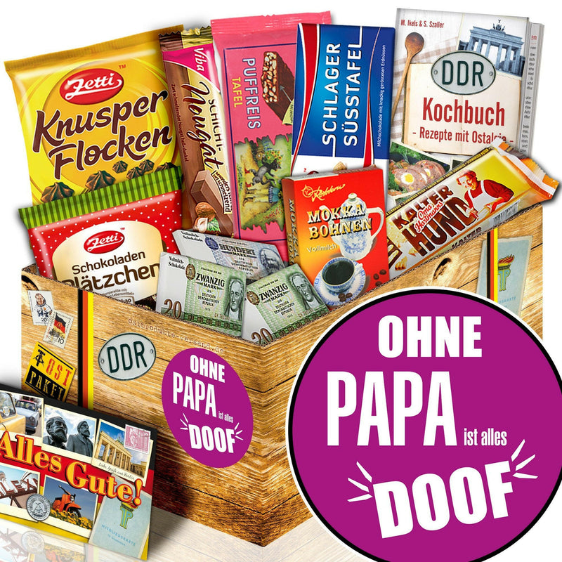 Ohne Papa ist alles doof - Geschenkset Ostpaket "Schokoladenbox M" - Ossiladen I Ostprodukte Versand