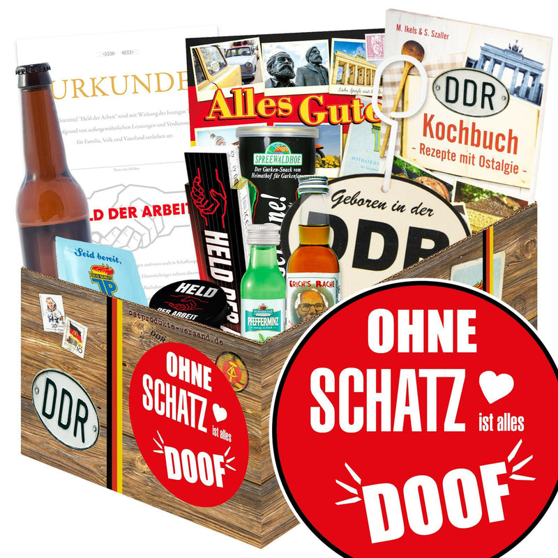 Ohne Schatz ist alles doof - Geschenkset Ostpaket "Männer Box" - Ossiladen I Ostprodukte Versand