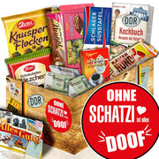 Ohne Schatzi ist alles doof - Geschenkset Ostpaket "Schokoladenbox M" - Ossiladen I Ostprodukte Versand