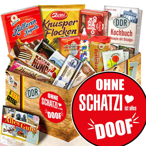 Ohne Schatzi ist alles doof - Süßigkeiten Set DDR L - Ossiladen I Ostprodukte Versand