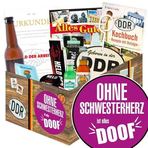 Ohne Schwesterherz - Geschenkset Ostpaket "Männer Box" - Ossiladen I Ostprodukte Versand