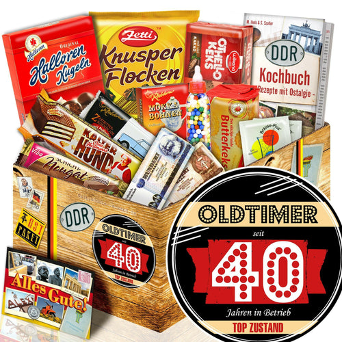 Oldtimer - seit 40 Jahren in Betrieb - Süßigkeiten Set DDR L - Ossiladen I Ostprodukte Versand