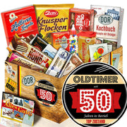 Oldtimer - seit 50 Jahren in Betrieb - Süßigkeiten Set DDR L - Ossiladen I Ostprodukte Versand