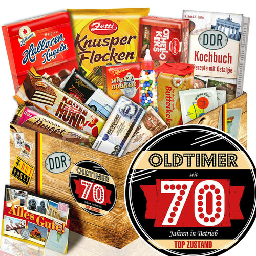 Oldtimer - seit 70 Jahren in Betrieb - Süßigkeiten Set DDR L - Ossiladen I Ostprodukte Versand