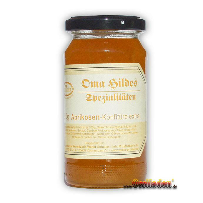 Oma Hildes - Aprikosen-Konfitüre extra (Schaller), 240g Glas