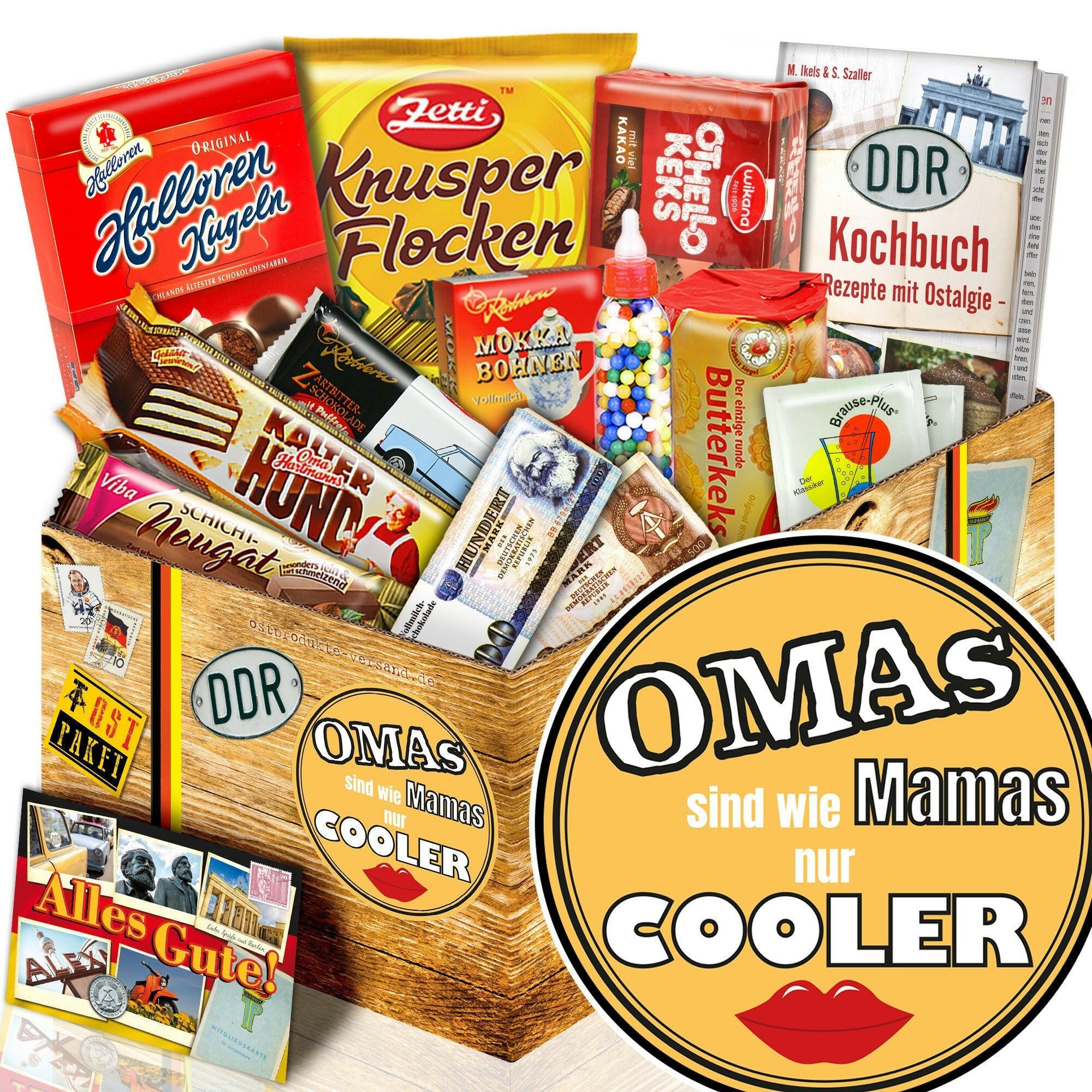 Omas sind wie Mamas nur cooler - Süßigkeiten Set DDR L - Ossiladen I Ostprodukte Versand