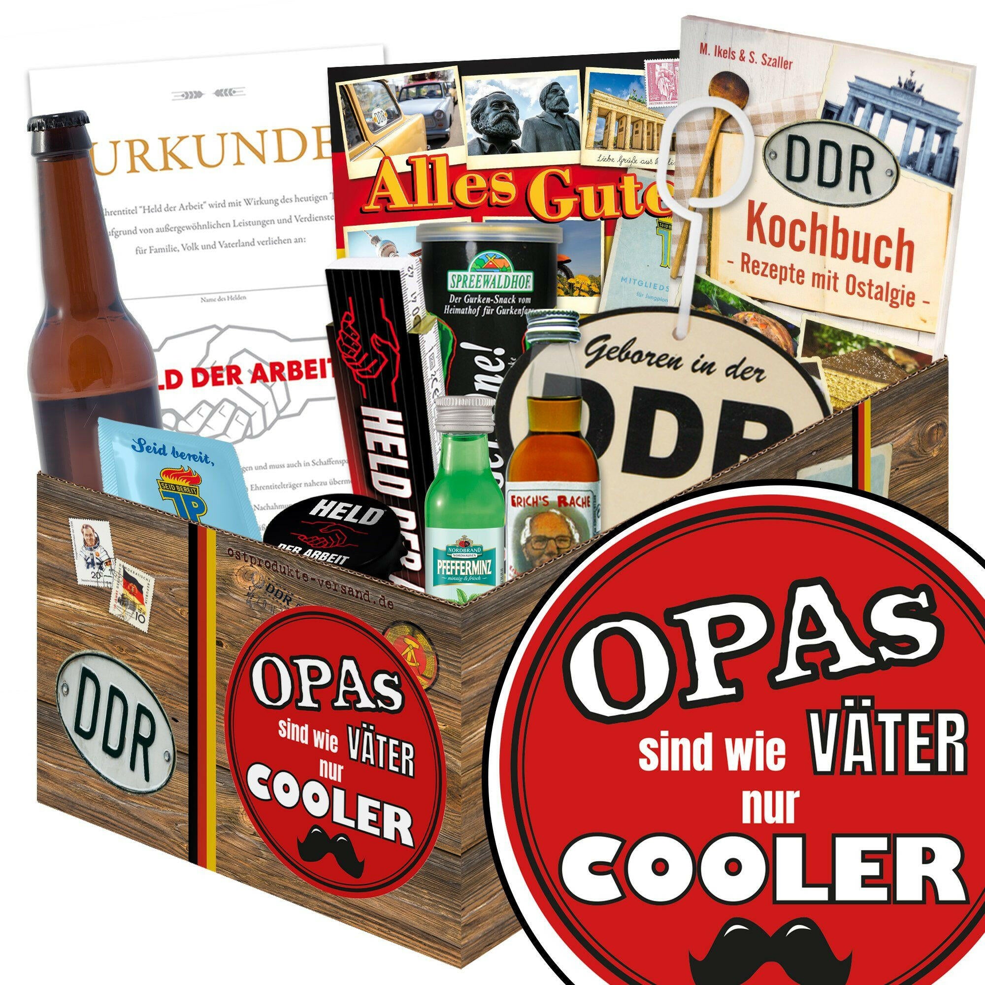 Opas sind wie Väter nur cooler - Geschenkset Ostpaket "Männer Box" - Ossiladen I Ostprodukte Versand