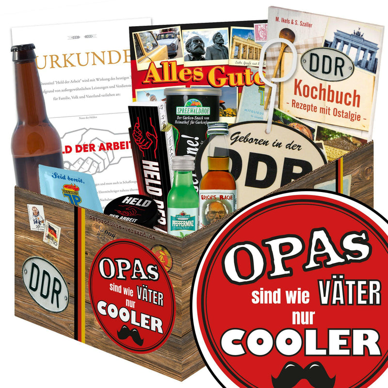 Opas sind wie Väter nur cooler - Geschenkset Ostpaket "Männer Box" - Ossiladen I Ostprodukte Versand