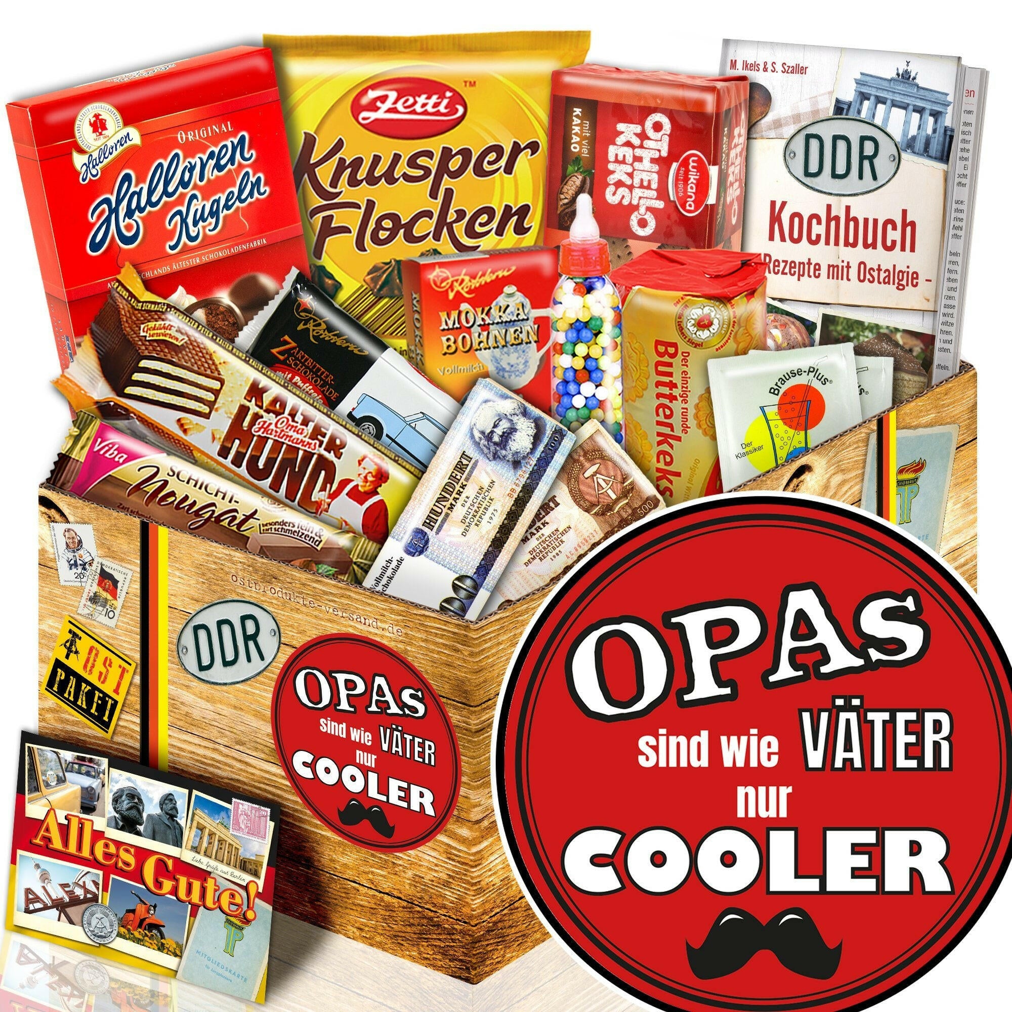 Opas sind wie Väter nur cooler - Süßigkeiten Set DDR L - Ossiladen I Ostprodukte Versand