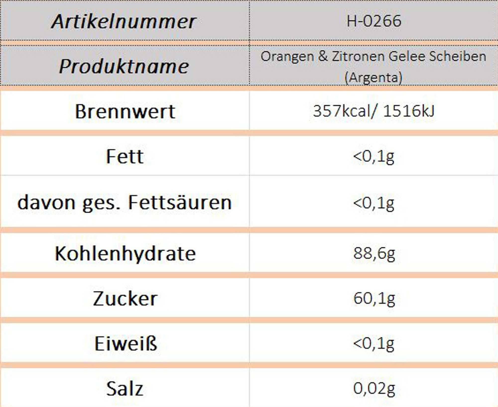 Orangen & Zitronen Gelee Scheiben (Argenta) - Ossiladen I Ostprodukte Versand