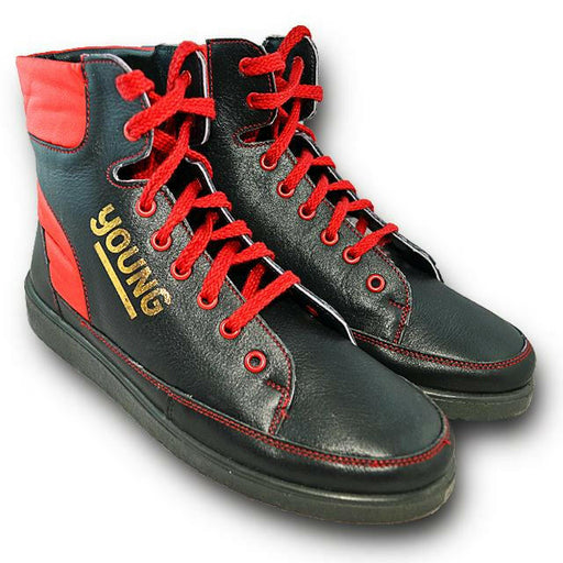 Original DDR Herren Stiefel schwarz-Flamme Vintage 70/80er