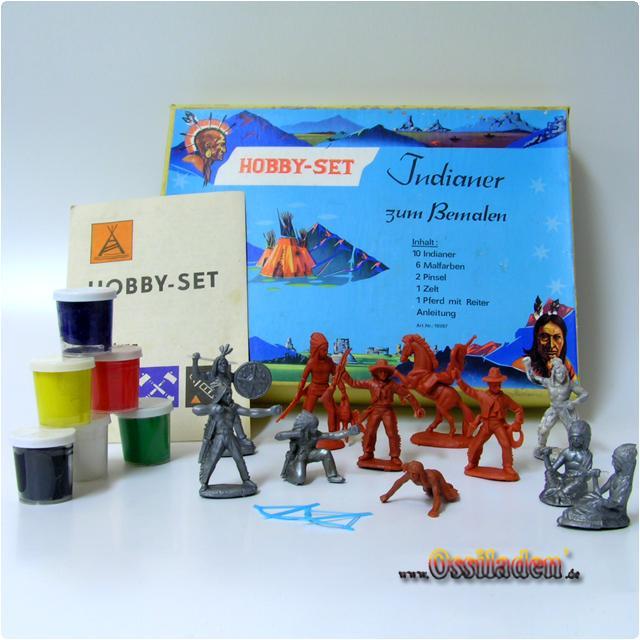 Original DDR Indianer-Set zum bemalen von Spielzeugland