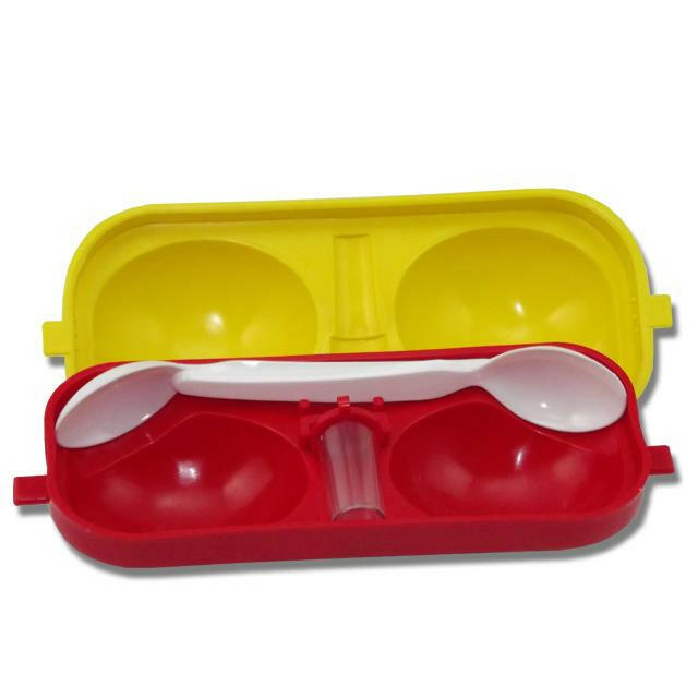 Original Eierträger 2er Farbe rot/gelb