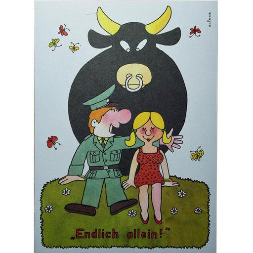 "Original Postkarte NVA ("Endlich allein")"