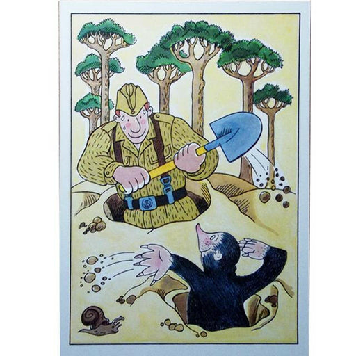 Original Postkarte NVA (Motiv Maulwurf)