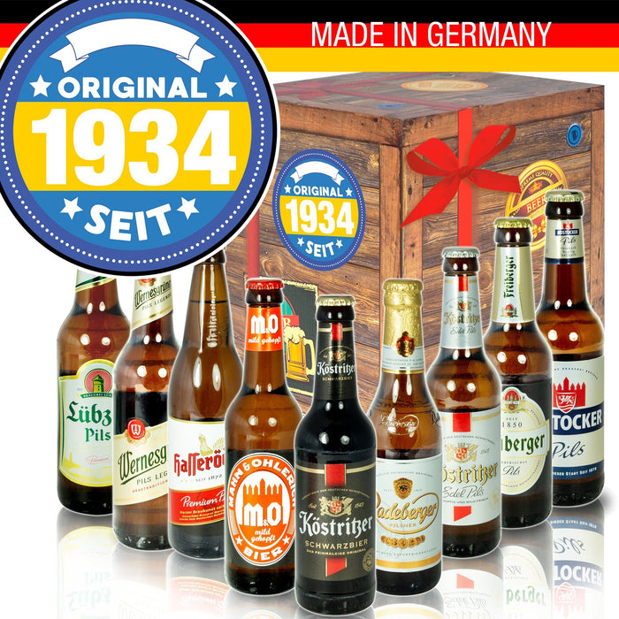Original seit 1934 - Bier Geschenk "Ostbiere" 9er Set - Ossiladen I Ostprodukte Versand
