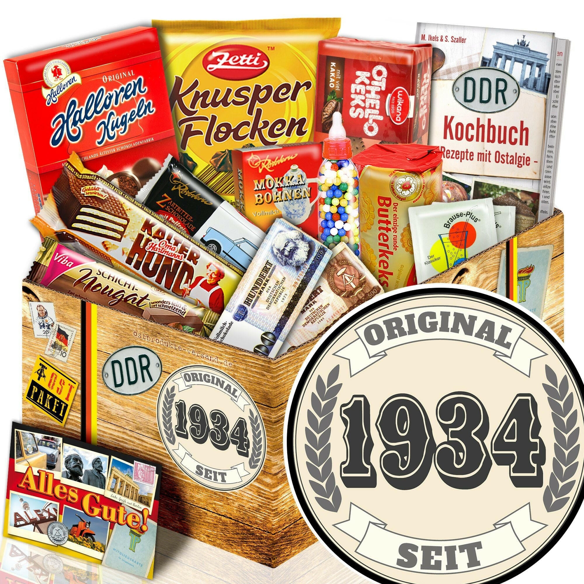 Original seit 1934 - Süßigkeiten Set DDR L - Ossiladen I Ostprodukte Versand