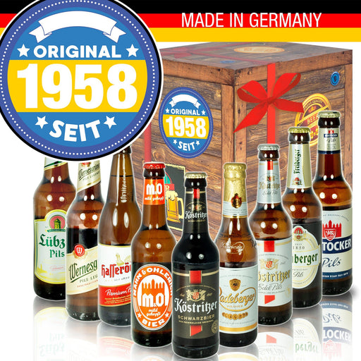 Original seit 1958 - Bier Geschenkset "Ostbiere" 9er Set - Ossiladen I Ostprodukte Versand