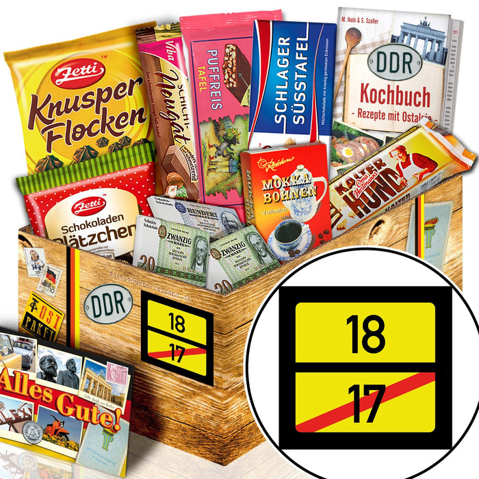 Ortsschild 18 - Geschenkset Ostpaket "Schokoladenbox M" - Ossiladen I Ostprodukte Versand