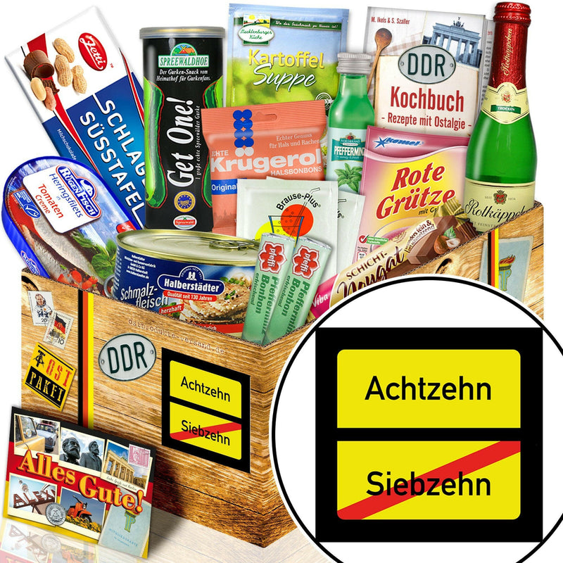 Ortsschild 18 - Spezialitäten Set M - Ossiladen I Ostprodukte Versand