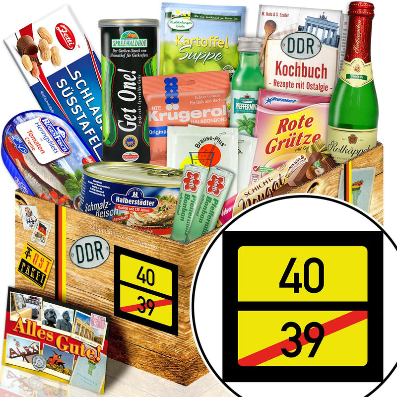 Ortsschild 40 - Spezialitäten Set M - Ossiladen I Ostprodukte Versand