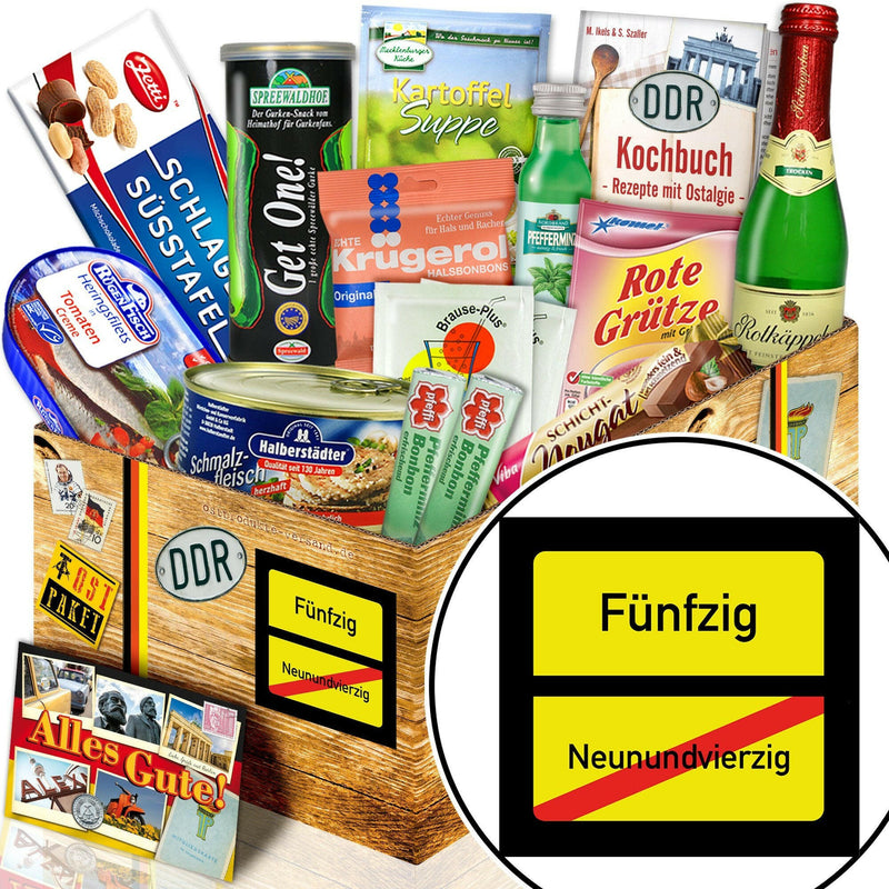 Ortsschild 50 - Spezialitäten Set M - Ossiladen I Ostprodukte Versand