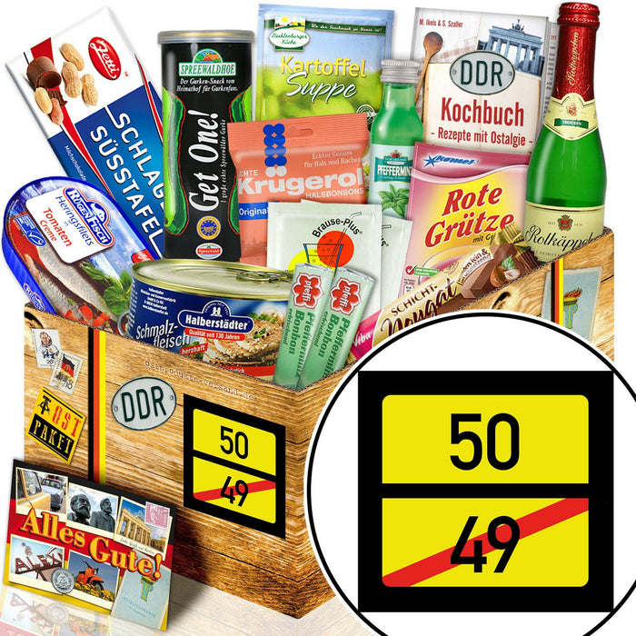Ortsschild 50 - Spezialitäten Set M - Ossiladen I Ostprodukte Versand
