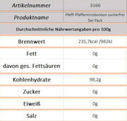 Pfeffi Pfefferminzbonbon zuckerfrei 5er Pack - Ossiladen I Ostprodukte Versand