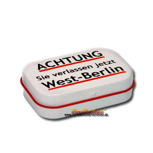 Pillendose - Achtung Sie verlassen jetzt West-Berlin
