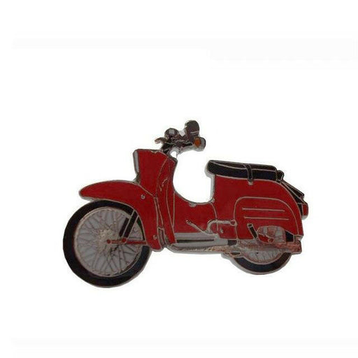Pin Moped Simson Schwalbe in Rot
