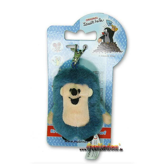Plüschfigur Igel blau mini - Schlüsselanhänger, 8cm