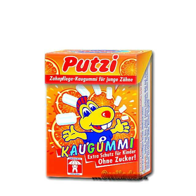 Putzi Zahnpflege-Kaugummi für Kinder - Orange