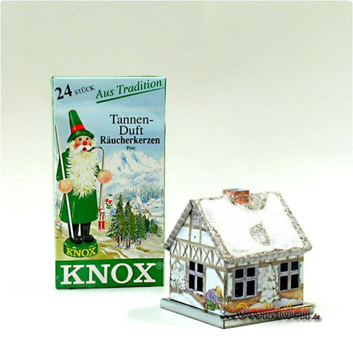 Räucherhaus Wintermotiv mit Räucherkerzen Knox