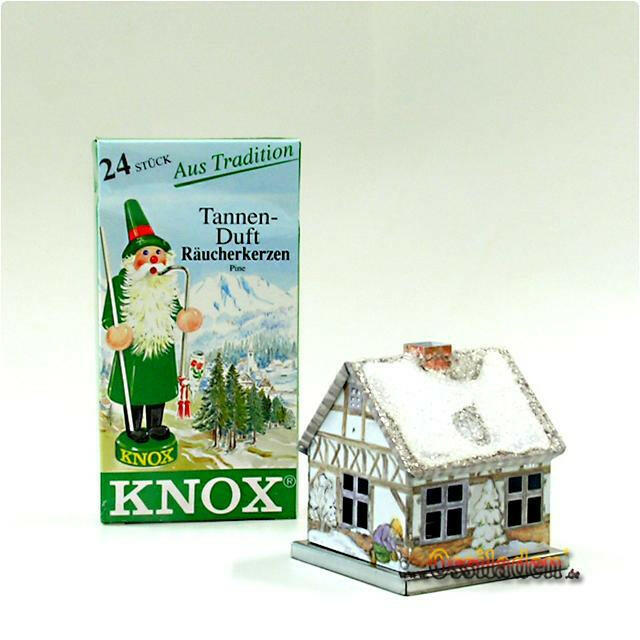 Räucherhaus Wintermotiv mit Räucherkerzen Knox
