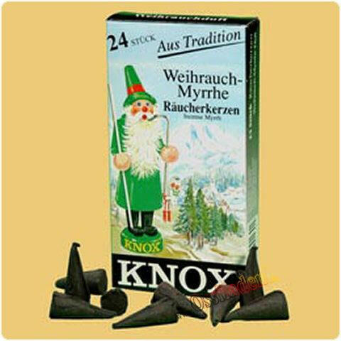Räucherkerzen - Weihrauch-Myrrhe (Knox)