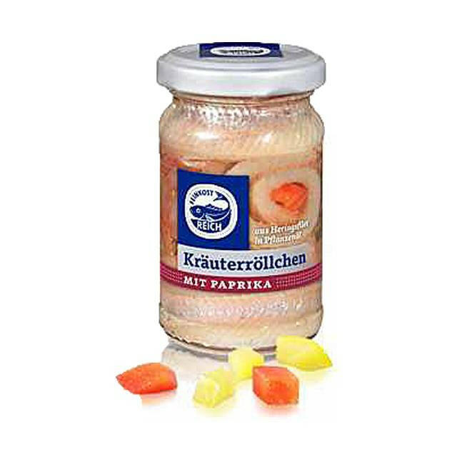 Reich Kräuterröllchen mit Kapern 100g Glas