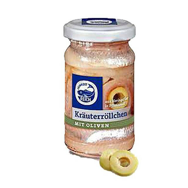 Reich Kräuterröllchen mit Oliven 100g Glas