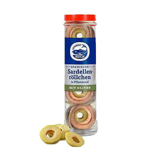 Reich Sardellenröllchen mit Oliven 50g Glas