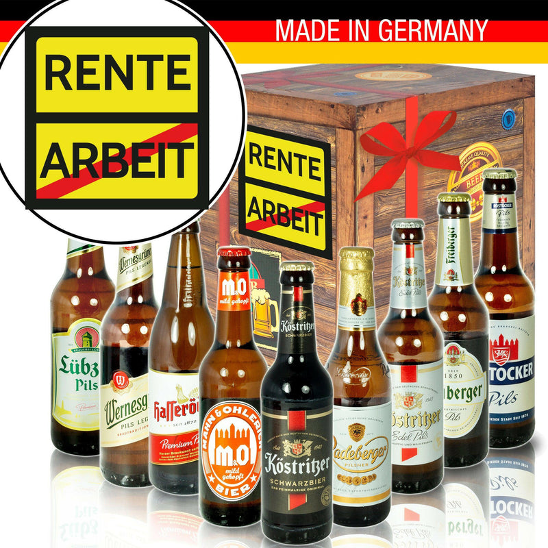 Rente - Geschenkbox "Ostbiere" 9er Set - Ossiladen I Ostprodukte Versand