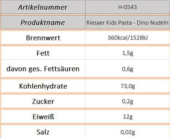 Riesaer Kids Pasta - Dino Nudeln