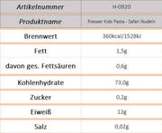 Riesaer Kids Pasta - Safari Nudeln