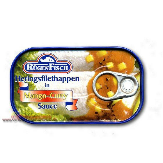 RügenFisch Heringsfilethappen in Mango-Curry Sauce, 120g