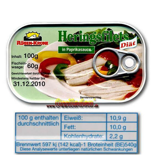 RügenKrone Heringsfilet in Paprikasauce - Diät